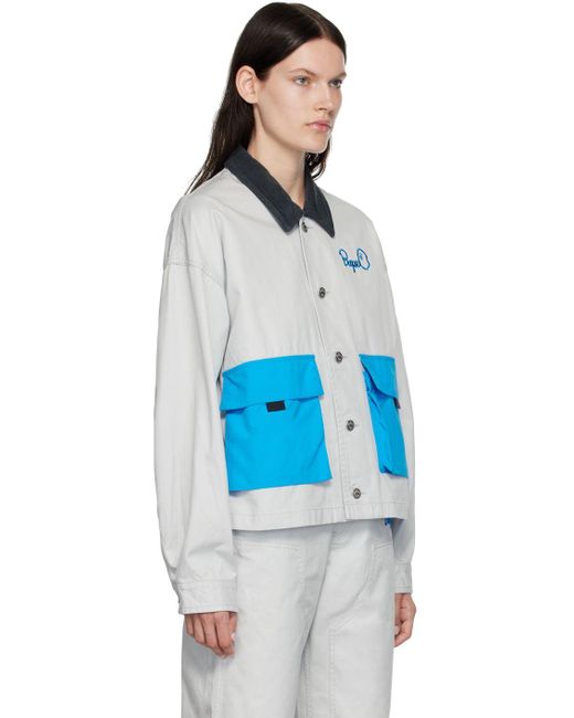 A Bathing Ape Flap Pocket Jacket in Gray Lyst