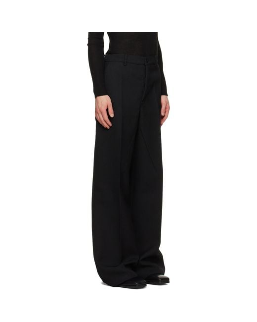 Rick Owens Black Tower Work Trousers for men