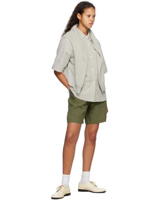 Margaret Howell Green Relaxed Shorts