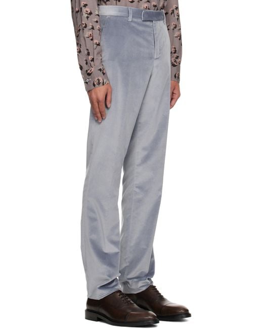 Paul Smith Black Slim-Fit Velvet Trousers for men