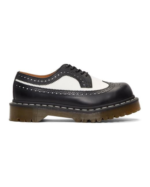 Dr. Martens Black And White 3989 Bex Brogues