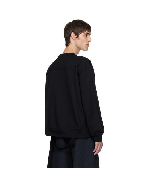 Dries Van Noten Black Strap Sweatshirt for men