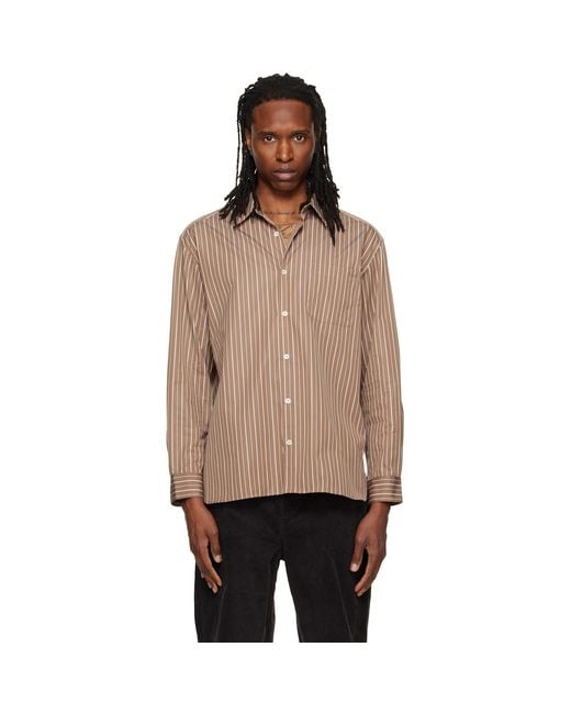 A.P.C. Brown Malo Logo Shirt for men