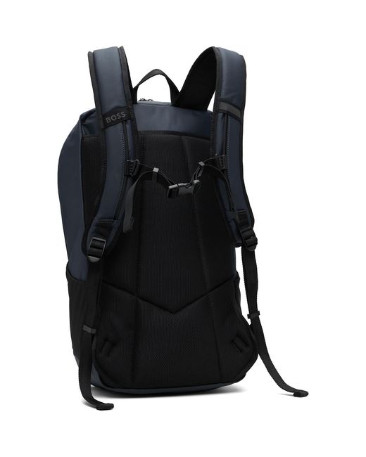 Boss Blue Reflective Detail Backpack for men