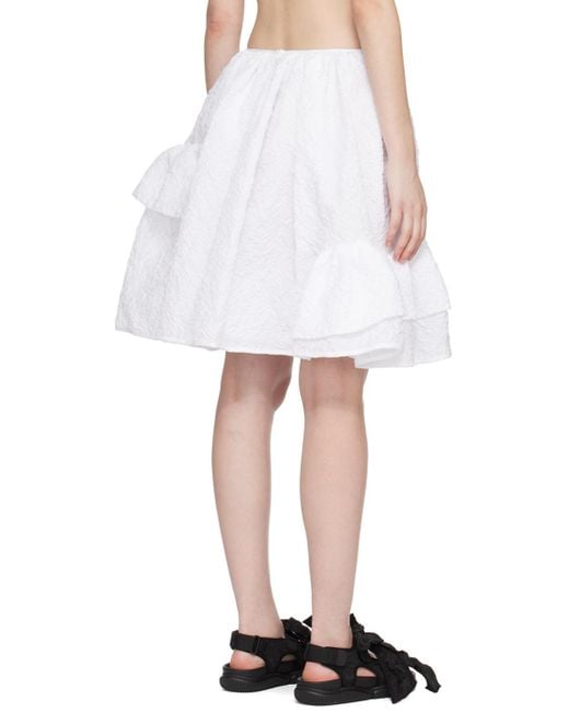 CECILIE BAHNSEN White Vanilla Miniskirt