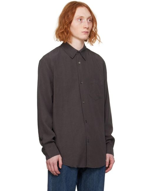 Our Legacy Black Gray Initial Shirt for men