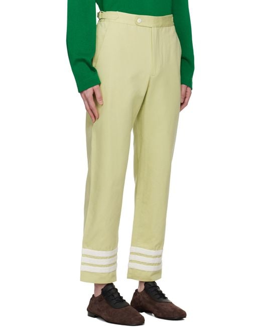 メンズ Bode グリーン Tri-Stripe トラウザーズ Green