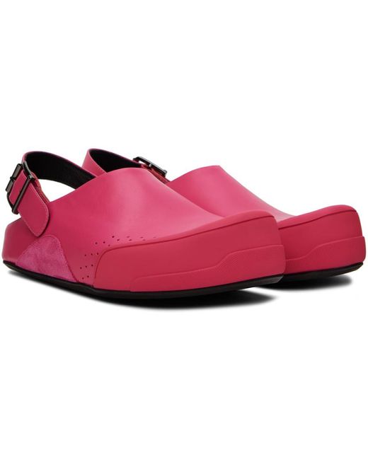 Marni Pink Fussbett Sabot Sandals for men