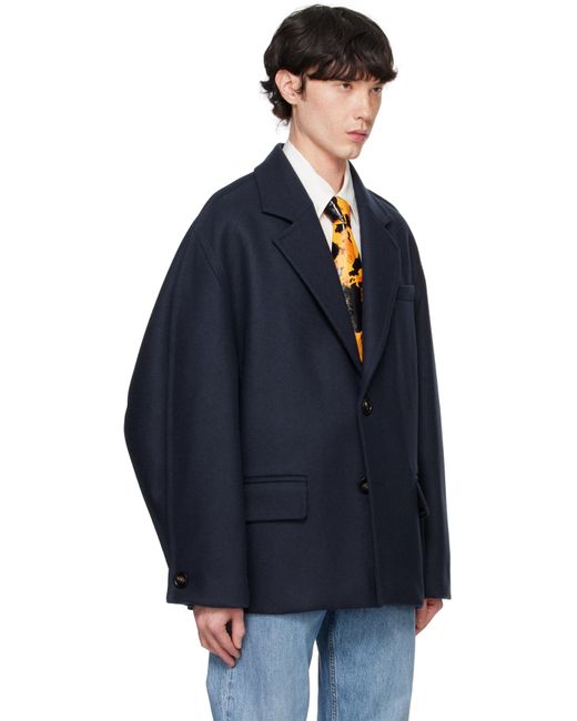 ジャケット Bottega Veneta Dark Blue Wool Blazer Sartorial wool blazer in blue - Bottega Veneta | Mytheresa