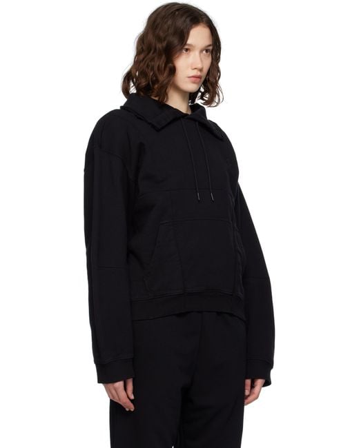 MM6 by Maison Martin Margiela ブラック 襟付き スウェットシャツ Black