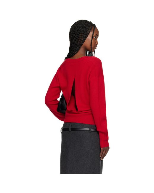 Commission Red U Neck Sweater