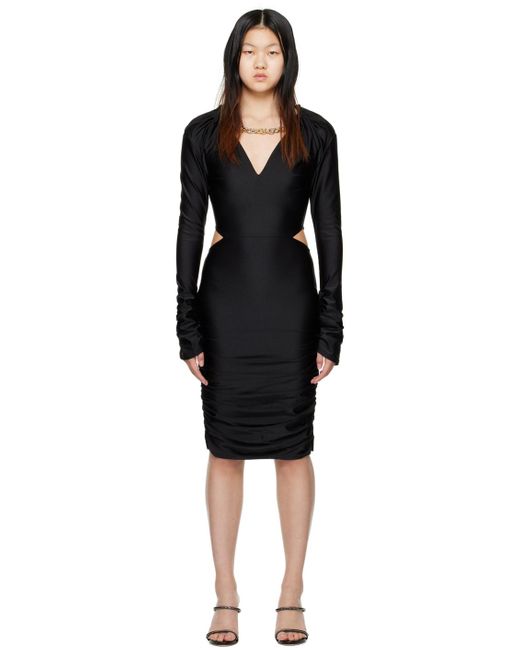 lesugiatelier Black Shirring Dress