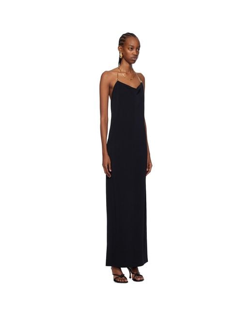 Bottega Veneta Black Chain Maxi Dress