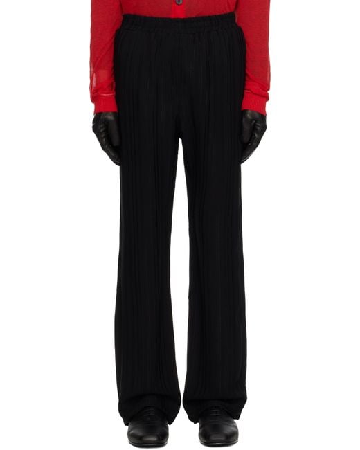 Ernest W. Baker Black Straight Fit Track Pants for men