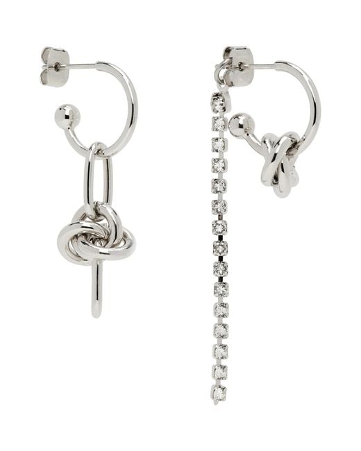 Justine Clenquet White Daria Crystal Earrings