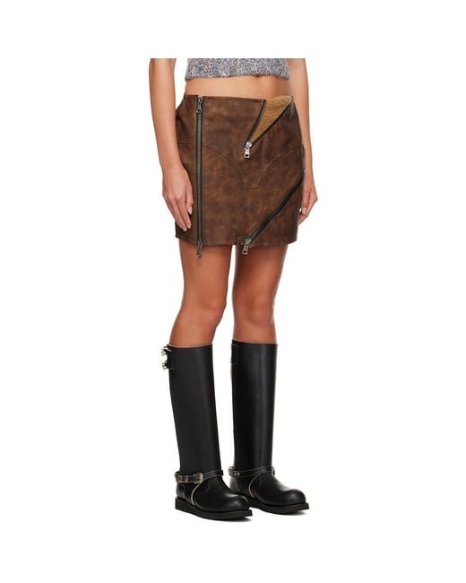 ANDERSSON BELL Brown Austin Miniskirt