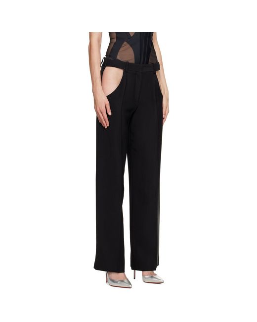 Mugler Black Cutout Trousers