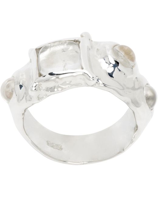 Mondo Mondo White Suede Ring
