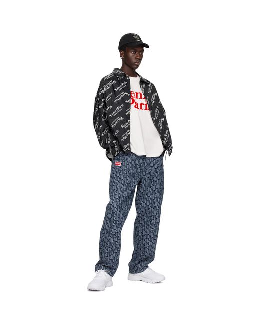 KENZO Black Indigo Paris Monkey Fit Jeans for men
