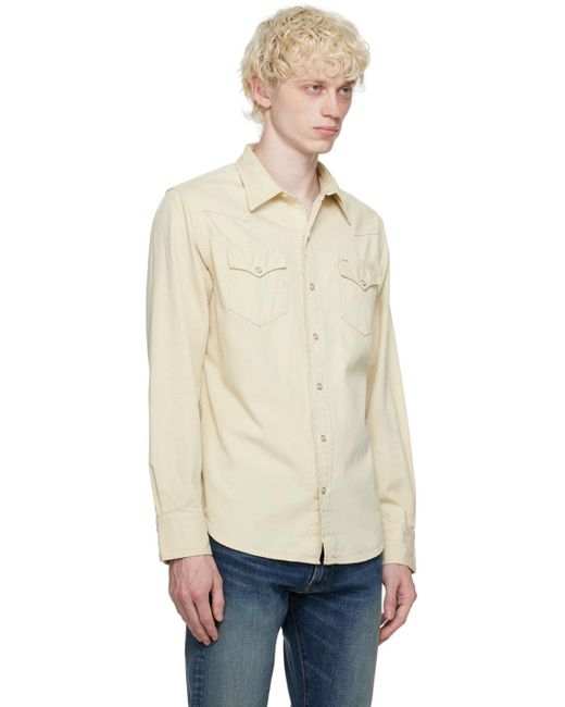 Polo Ralph Lauren Natural Beige Western Yoke Denim Shirt for men