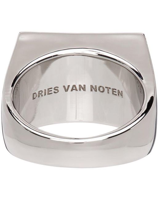 Dries Van Noten Black Signet Ring for men