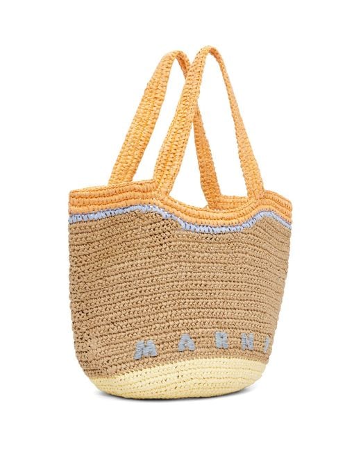 Marni Metallic Paper Raffia Seaside Tote