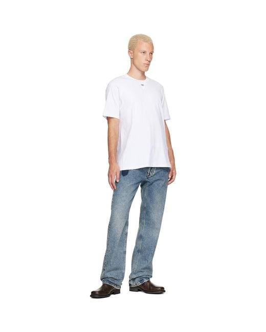DIESEL White Oval D T-Shirt for men
