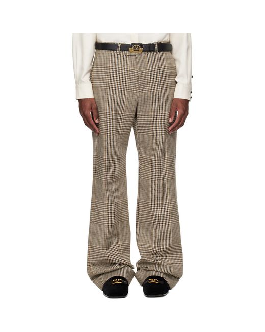 Valentino Natural Rolled Cuff Trousers for men