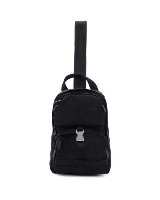 Prada Black Single Strap Backpack for men