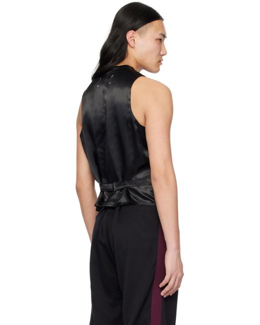 Maison Margiela Black Paneled Vest for men
