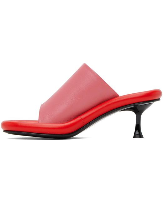 J.W. Anderson Black Red & Pink Bumper-tube Mules