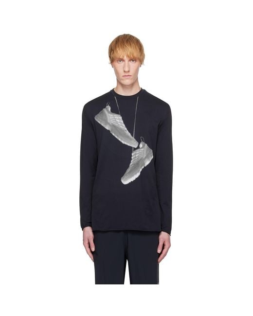 MM6 by Maison Margiela Black Salomon Edition Sneaker Print T-Shirt for men