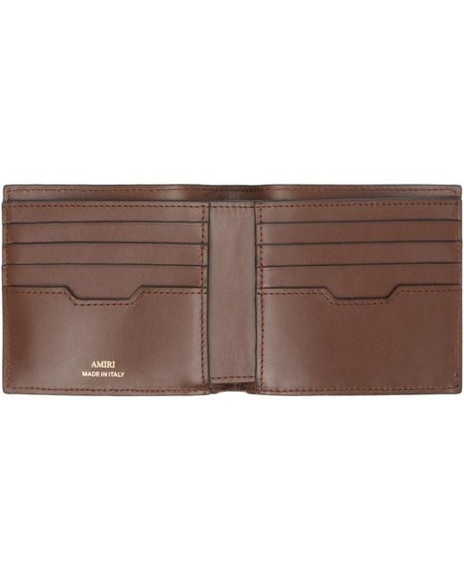Amiri Metallic Python Embossed Bifold Wallet for men