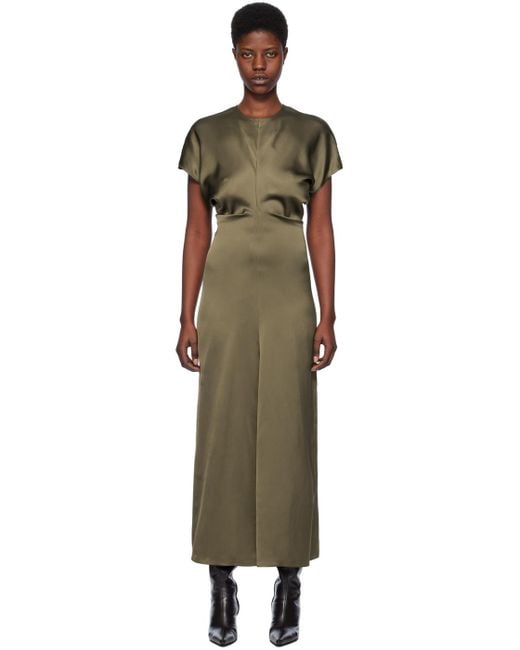knee length dresses for ladies Slouch waist dress bark – TOTEME main image 1