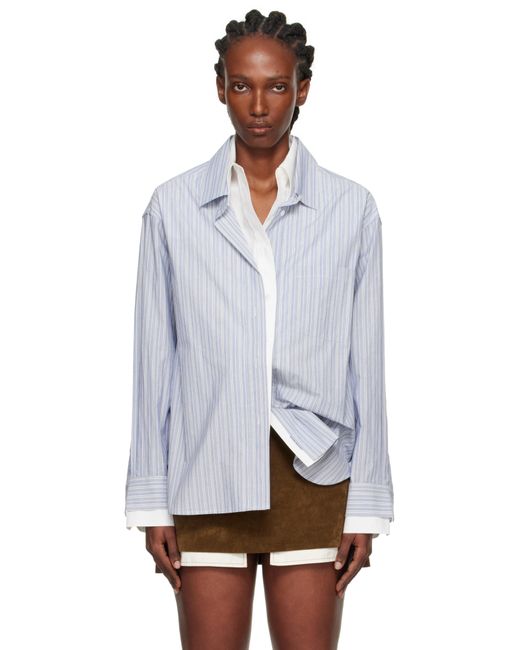 Acne ブルー レイヤード ボタンアップシャツ White