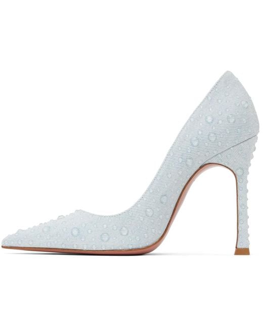 amina muaddi white heels