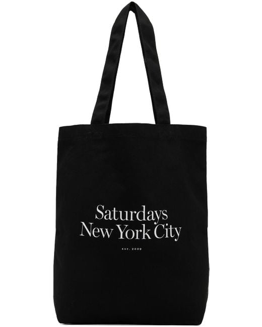 Saturdays NYC Black Miller Standard Tote for men