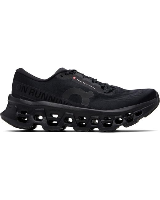 On Shoes Black Cloudmster 3 Sneakers for men