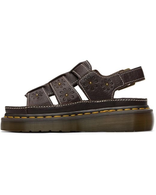 Dr. Martens Brown Wrenlie Grizzly Fisherman Platform Sandals