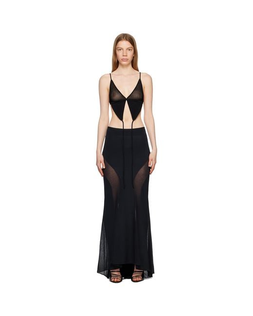 Dion Lee Black Butterfly Tank Top
