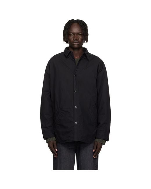 Acne Black Button-Up Overshirt for men