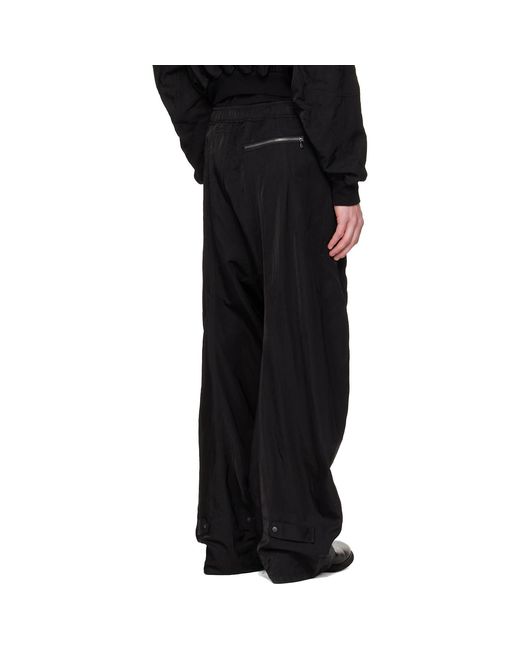 Julius Black Tourer Wide Trousers for men