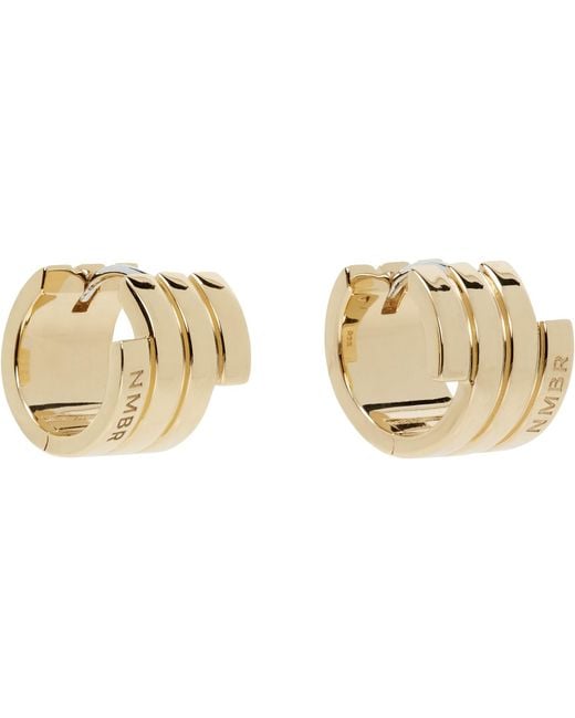 NUMBERING Metallic #4108 Earrings for men