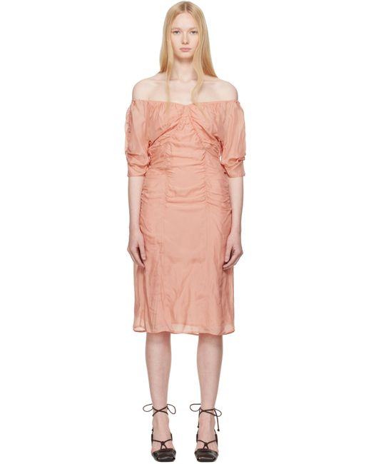 Lemaire Black Silk Chiffon Parachute Midi Dress