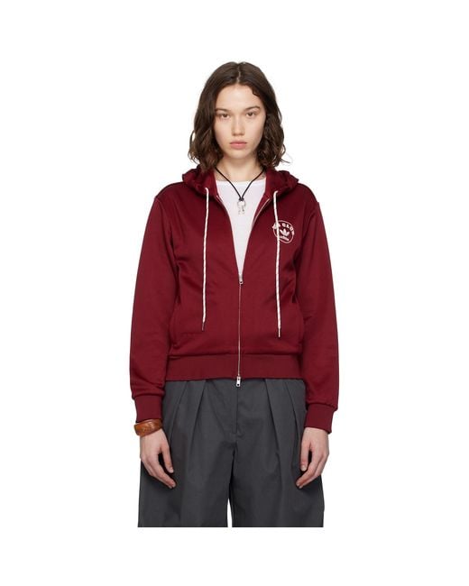 Wales Bonner Red Burgundy Adidas Originals Edition Track Hoodie