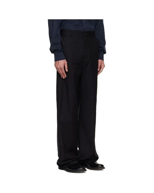 Hope Black Straight-Fit Trousers for men