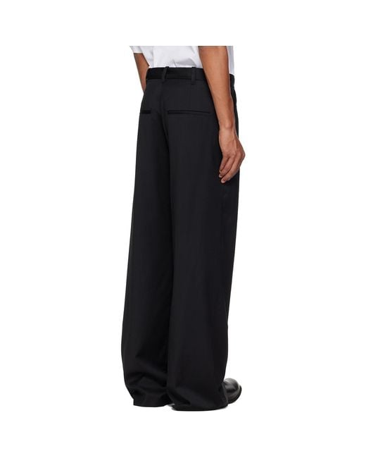 HELIOT EMIL Black Diapason Tailored Trousers for men