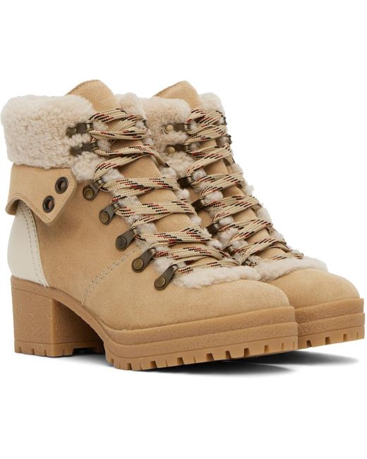 See By Chloé Natural Beige Eileen Boots