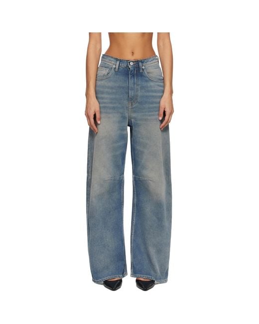 MM6 by Maison Margiela Blue Wide-Leg Jeans