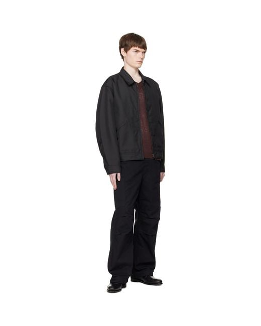 Nanamica Black Polyester Twill Deck Jacket for men